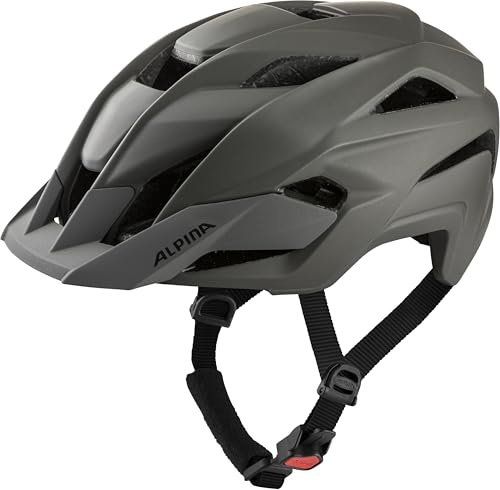 ALPINA KAMLOOP, coffee-grey matt, 55-59 cm, mångsidig all-mountain och trail-hjälm för optimal skydd och komfort för vuxna