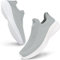 Giniros Zapatillas Slip On Running Hombre Zapatos Deporte Correr Jogging Caminar Bambas Deportivas Hombre Casual Gimnasio Fitness Gym Atlético Trekking Tenis Transpirables Sneakers, Gris Claro 42EU