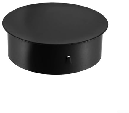 HpLive Tapa ciega negra para tubo de estufa, cubierta para orificio de chimenea, acero inoxidable, diámetro 50-200 mm (90 mm)