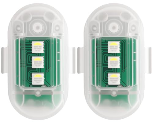 2 Pcs Luce Stroboscopica del Drone con Telecomando, 8 Colori Ricaricabile Luci di Segnalazione per il Volo Notturno per Auto Camion Moto Bici