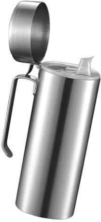 Cabilock Tanque De Aceite De Acero Inoxidable Para Filtrar Residuos De Aceite Para Cocina Botella De Condimento