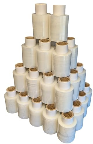 40 x Mini Stretchfolie 10 cm Rollen 23 my (transparent)