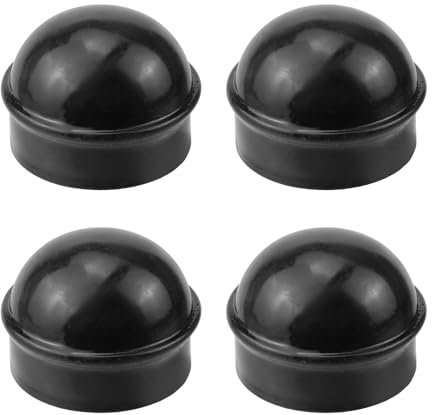 Antrader Chain Link Post Caps,4Pcs 2 Chain Link Fence Round Dome External Post Caps Chain Link Caps Chain Link Fence Black Post Caps for 2-1/2 Diameter Posts