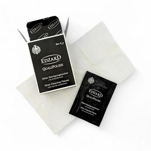 EDZARD QualiPolish® Silver Cleaning Cloths 19 x 11 cm Pack of 10