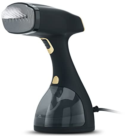 Electrolux Steamer for Clothes, LX15003 Portable Handheld Fabric and Garment Steamer Iron Press Wrinkle Remover with Lint Remover & Fabric Brush – Black