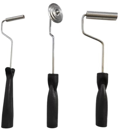 Rouleau en fibre de verre - Ensemble de 3 outils pour applicateur de résine | Rouleau pour stratifié en d'aluminium, dissolvant de bulles de résine époxy, kit d'outils pour couches composites,