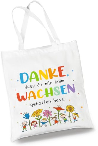 GluckGeschenk Erzieherin Geschenk, Baumwolltaschen Abschiedsgeschenk Erzieherin, Dankeschön Erzieherin Geschenk Abschied, Kinder Abschiedsgeschenk Kita Lehrer