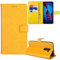 Tnviud Stand Retro Flip Leather Case Protector TPU Silicone Bumper For Doro 5860/5861 / 5862 2.4 Protection Phone Cover Skin Folio Wallet Magnetic (Yellow)