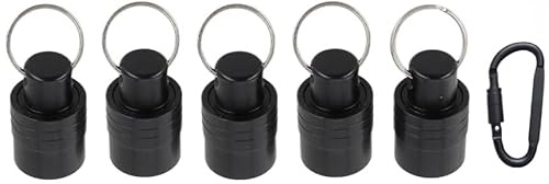 Daaxing 1/2/3/5PCS SDS Shank Screwdriver Bits Holder Extension Bar,Aluminum Alloy Drill Storage Keychain, With Storage Carabiner Clip, For Electric Drivers And Handheld Tools (5PCS)