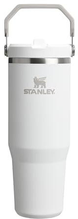 STANLEY Flip Straw Tumbler 1.0 Water Bottle with Straw 0.89L - Keeps Cold for 12+ Hours - Easy to Carry - Dishwasher Safe - Stainless Steel Thermal Flask - BPA-Free Travel Mug - Frost