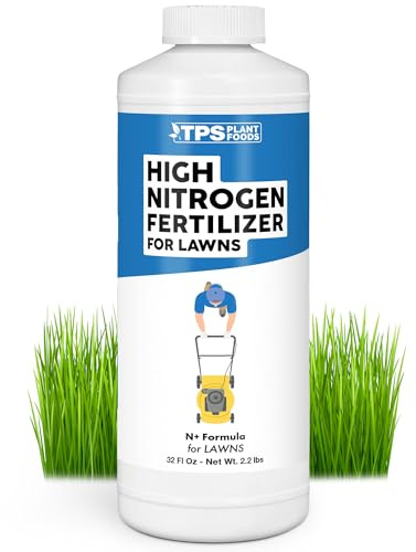 High Nitrogen Fertilizer for Lawns – Liquid Lawn Food for Thick Turf Growth & Deep Green Color, 32 oz