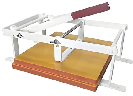 AiODiO Máquina de impresión de Cama Plana, Prensa de linóleo, con Orificio de Eje de Doble posicionamiento y Placa de impresión de 12 x 12 Pulgadas, Adecuada para Tinta de xilografía, linóleo.