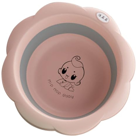 GALPADA Portable Washbasin Large Capacity Collapsible Wash Bowl for Pink Space-Saving Flexible Multipurpose for Travel and Home Use