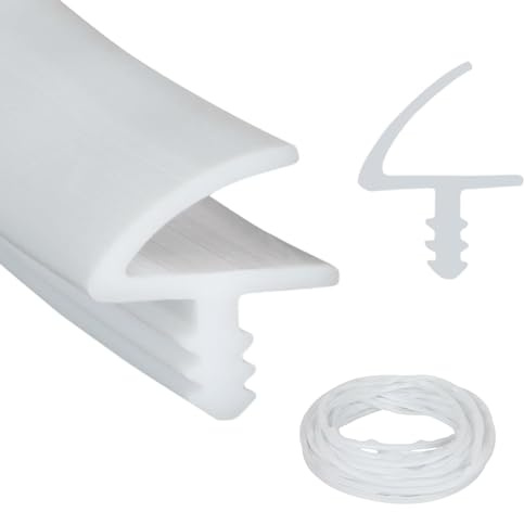 Joint de porte en caoutchouc et joint de éclisses pour rainure de 3,3 mm et rainure de 11 mm, joint de porte intérieure, isolation acoustique et prévention des collisions, pour porte de chambre et
