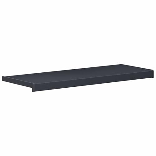 vidaXL Appui de fenêtre Anthracite avec Grain de Bois PVC, Élégant, Facile à Nettoyer, Rebord de fenêtre Anti-UV, Touche déco, Design Fonctionnel, Upgrade Maison, Espace d'affichage