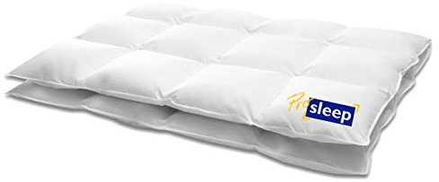 HANSKRUCHEN® Pro Sleep Daunendecke 135x200 cm - Warm / Winter - Made in Germany Kassettendecke aus 100% Baumwolle - Allergiker geeignet