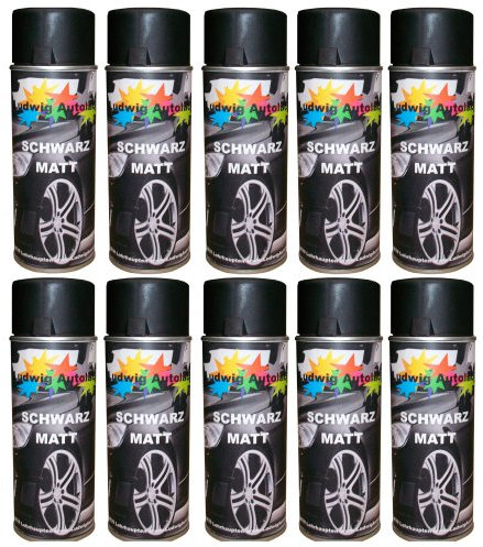 LudwigLacke Standardspray 10 Lackspray Schwarz matt 400 ml je Spraydose