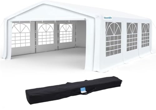 Quictent Premium 13x20 Party Tent Heavy Duty Outdoor Gazebo White Event Shelter Wedding Canopy Tent for Parties Carport BBQ with Removable Sidewall Windows & Storage Bags
