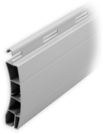 DIWARO Kunststoff Rolladen Ersatzlamellen, Profil Frankfurt, Deckbreite 50mm Nenndicke 14mm, Fixlänge 1600mm in der Farbe grau (Profil Frankfurt | Farbe Grau | Länge 1600mm)