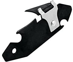 Fackelmann Abrelatas Explorador acero, color negro. 1 ud.