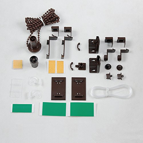 ROLLMAXXX Reparatur Kettenzug Seitenzug für Klemmfix Rollos ohne Bohren Braun