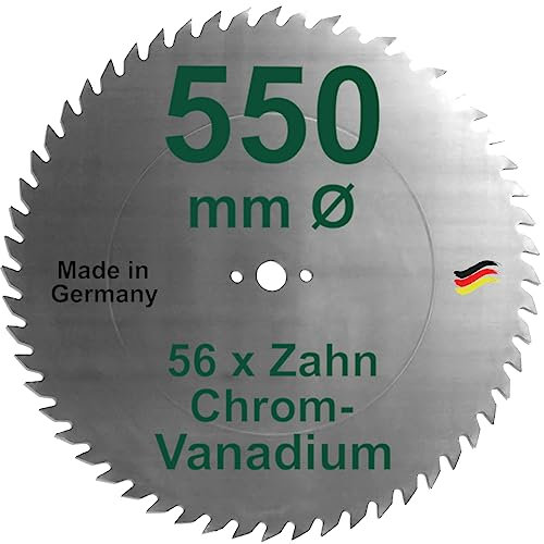CV Sägeblatt 550 x 30 mm KV-A Wolfszahn Brennholzsägeblatt Kreissägeblatt Chromvanadium für Wippsäge und Brennholz 550mm
