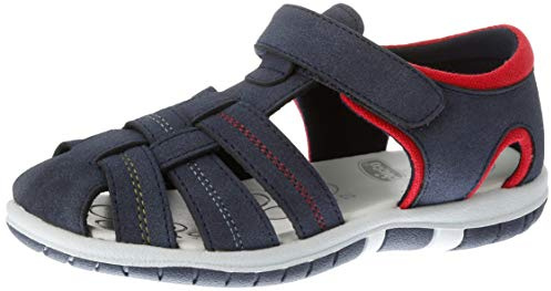 Chicco, Fausto stängd tå sandal, Justerbara sandaler unisex – barn , Blå/Röd, 29