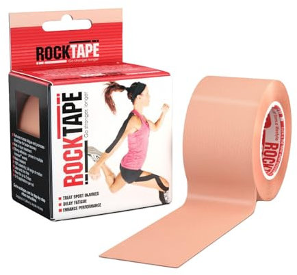 RockTape Unisex Std. Kinesiology Tape, Beige, Uncut Roll - 5cm Wide UK