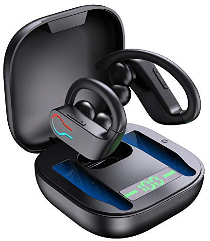 Bluetooth 5.1 Kopfhörer Sport IP7 Wasserdicht Kabellose Sportkopfhörer In Ear Wireless Earbuds Ohrhörer 40 Stunden Spielzeit, Premium Klangprofil, Kopfhörer Sport Joggen Fitness mit HD Mikrofon