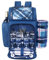 Hap Tim Picnic Basket Backpack for 4 Person with Insulated Leak Proof Cooler Compartment,Wine Holder,Fleece Blanket,Cutlery Set,Perfect for Beach Camping Party,Gifts for Boys Girls,Blue (36079-BL)