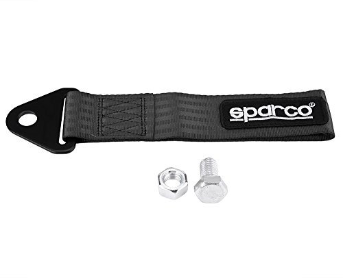 Abschleppgurt Zurrgurte Universelles Hochleistungs-Abschleppseil Ersatz für Rennwagen Ersatz für Abschlepphaken vorne und hinten(schwarz)