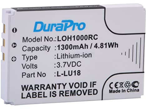 DuraPro 1300mAh L-LU18 Akku für Logitech Harmony 1000 1100 Remote Harmony 915 Squeezebox Duet Controller C-RL65, 190582-0000 F12440056 K398