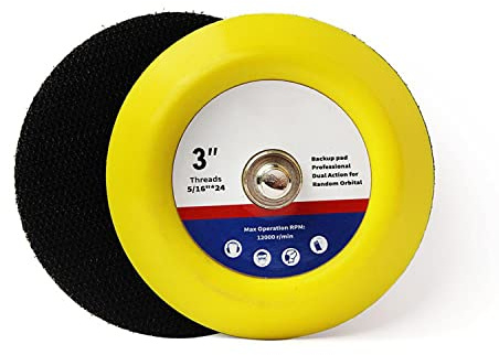 HOMESOM 2 Pieces 4'' Hook and Loop Backing Pads 5/16-24 Threads Sanding Pad Angle Grinder Accessories Sanding Buffing Polishing