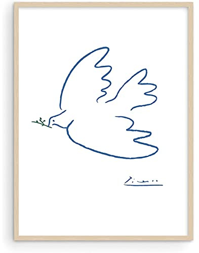 GSHRED Friedenstaube, Kunstdruck, Picasso, Wandkunst, Pablo Picasso, Linienzeichnungen, Drucke, Picasso, Kunstdrucke und Poster, Dekor, rahmenlos, 40 x 50 cm