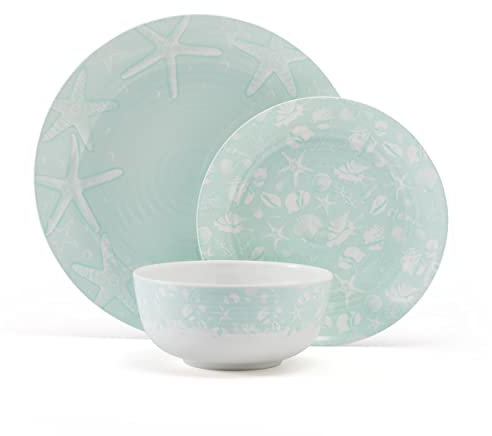 Pfaltzgraff Venice - Vajilla de melamina para exteriores, 12 piezas, servicio para 4 personas