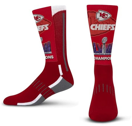 For Bare Feet Unisex Super Bowl Champ NFL Socken, Team-Farbe, Medium