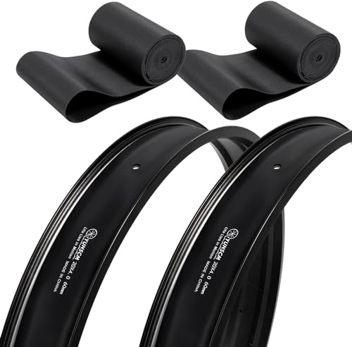 YunSCM 2-Pcs 20 x 4 Fat E-Bike Rim Strips Nylon Rim Tape Tire Liners Compatible with 20x4.0 E-Bike Electric Bike, Mountain Bicycle Bike Fat Tires