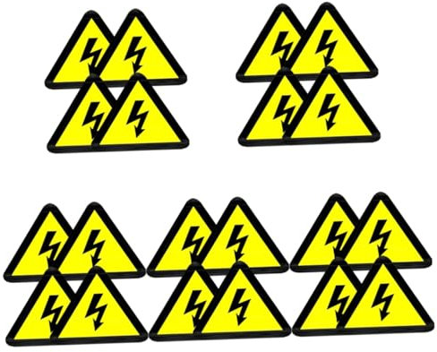 PartyKindom 100blätter Hochspannung Warnaufkleber Sicherheitssticker Für Elektrische Geräte Selbstklebend Für Wände Böden Und Einrichtungen Für Lager Büros Und Schulen