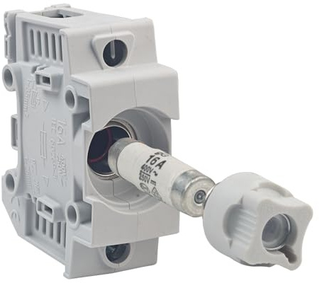 grenda-hammer® | Neozed Sicherungssockel 1-polig mit Schraubkappe, Schmelzeinsatz und Passring (D01-16A (grau))