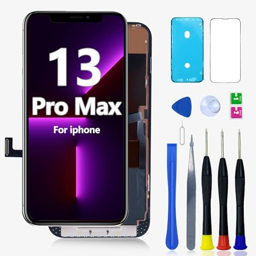 FNKJYND pour iPhone 13 Pro Max Écran de Remplacement A2643 pour iPhone 13 Pro Max LCD Display A2484 A2641 A2644 A2645 Écran Digitizer 3D Touch Assemblée Pièce de réparation
