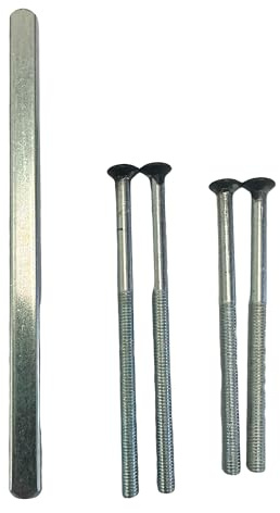 uPVC Door Handle Spindle and Screw Fixing Kit Black M5 x 75 M5 x 85 Door Screws