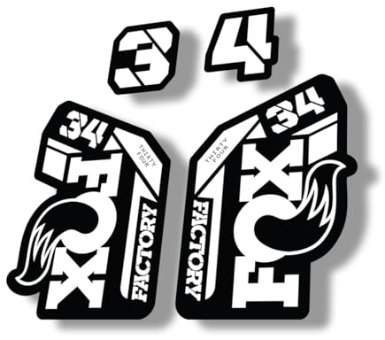 Autocollant de rechange pour fourche Fox 34 2021 Series Blanc (mat)