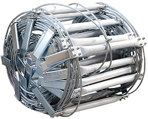 PNAJFUEL Strickleiter,Sicherheitsleiter Notfallleitern Für Häuser Flucht Strickleiter Für Evakuierung, Feuer Rettungsleiter/Sier/15M/49.2Ft