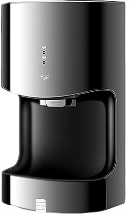 JDSHFEN Asciugamani Elettrico Commerciale 1250W Sensore Automatico Asciugamani Elettrico ad Alta velocità 10s Asciugamani Elettrico in Acciaio Inossidabile/plastica per,Nero