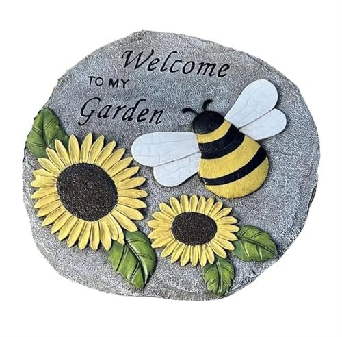 Pietre Per Gradini Pietre miliari da giardino Pietra da giardino ape Pietra decorativa ape for giardino Resina Pietra creativa da giardino ape for percorso Prato paesaggistico Patio for giardino Per U