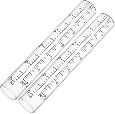 ANDRESLAD Replacement Glass Tube for Rain Gauge Post Mount Rain Gauge Tube for Outdoor Yard Garden