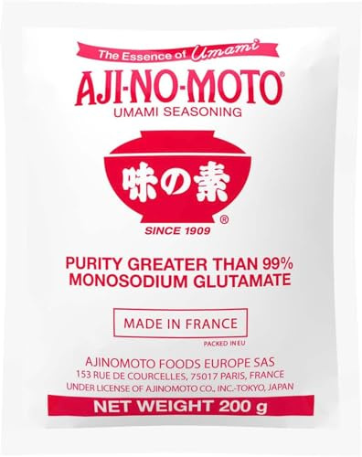 YIJIA | AJI NO Umami seasoning 99% Glutamato 200Gr - Como potenciador del sabor, este condimento se usa ampliamente en platos caseros (Paquete de 1)