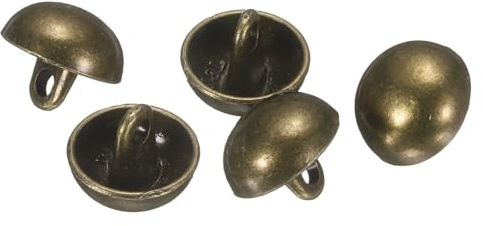 QUARKZMAN 5 Stück 11,5mm Metall Knöpfe, Halbrunde Pilzkappe Nähknopf Legierung Ersatzknopf für Herren Damen Blazer Anzug Wollmantel Hemd Jacke Hose Nähen Handwerk Kleidung (Bronze)