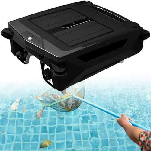 ExoticaBlend Limpiador de Piscinas Automático con Energía Solar Limpiador de Piscinas Automático con Skimmer, Doble Carga y 2 Velocidades