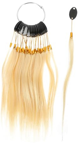 SAFIGLE Nuancier de Cheveux Humains 30 Pièces pour Test Couleur Professionnelle Mèches Réelles, pour Salons de Coiffure et Formation en Coloration